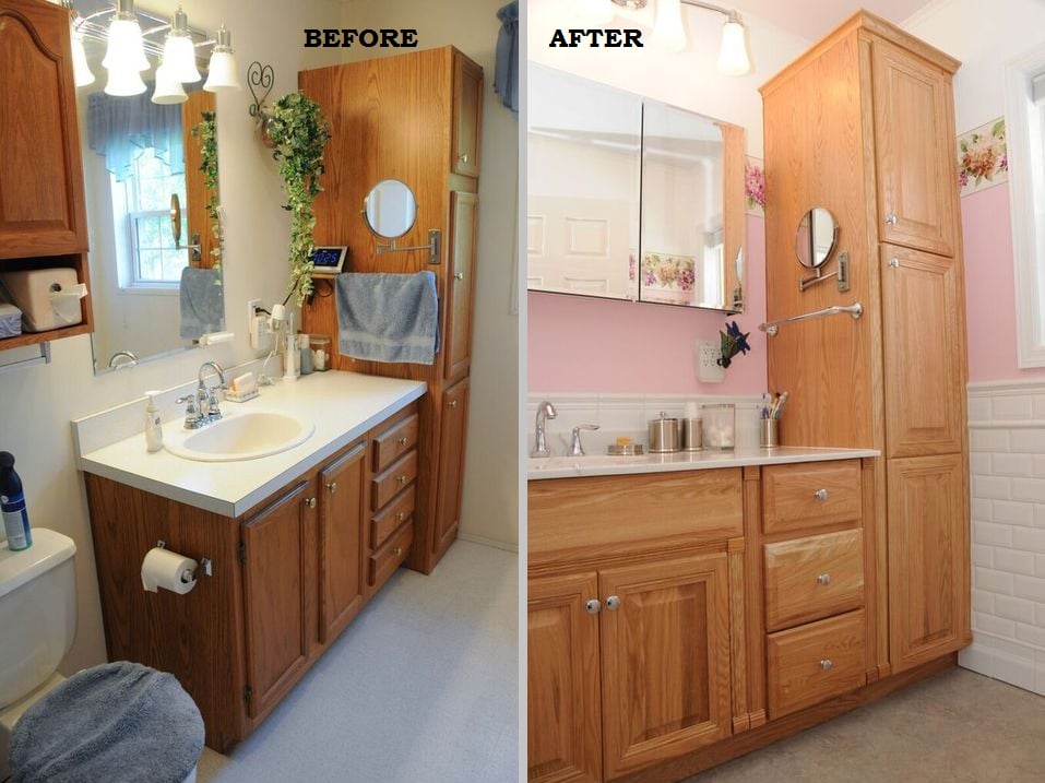 before and after picture of bathroom remodeling in south jersey